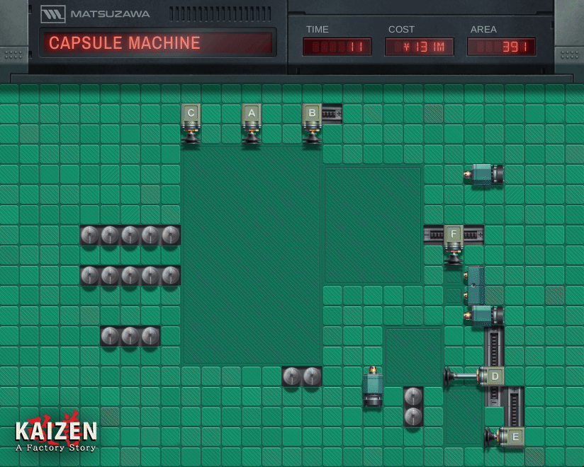a gif of an assembly line for a capsule machine