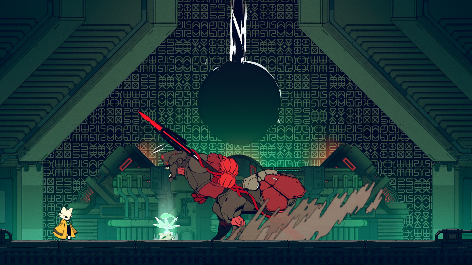 facing off against a boss in nine sols