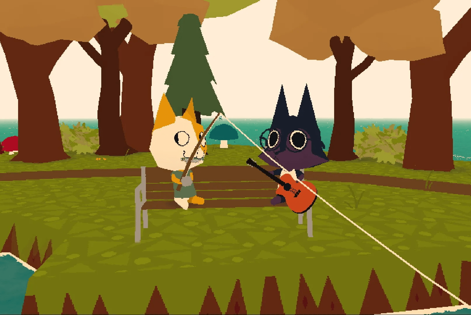 two animals hanging out on webfishing